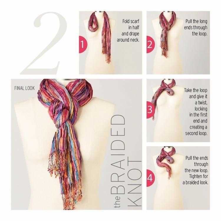 Оригинальные способы завязывания шарфа