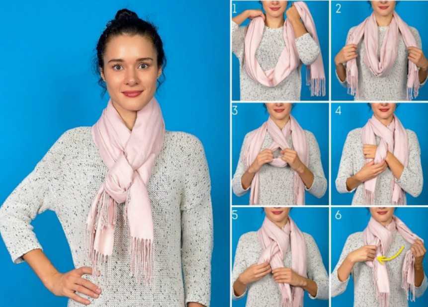 Стильное сочетание шарфа с одеждой