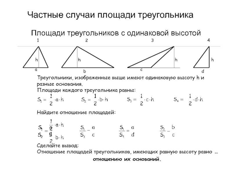 Пример вычисления площади треугольника по его сторонам с использованием формулы Герона