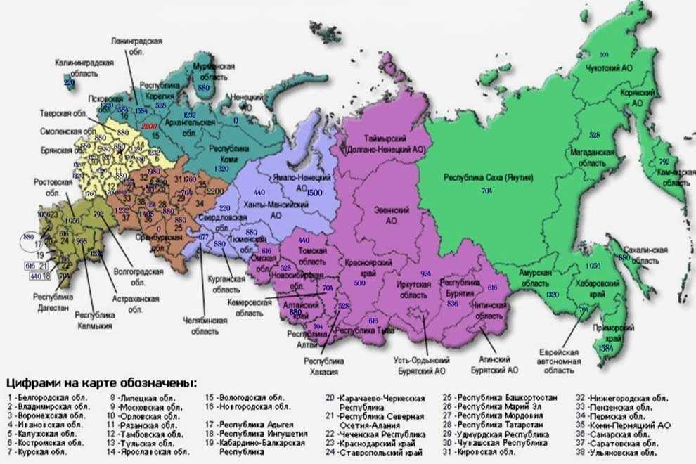 Сколько регионов в России в общей сложности